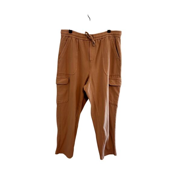 Athleta Farallon Cargo Crop Pants Size 12 Pockets Lounge Sweat Athleisure Casual - Picture 1 of 10
